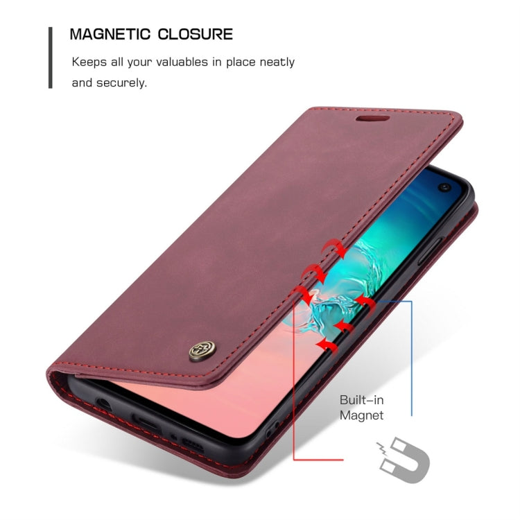 CaseMe-013 Multifunctional Retro Frosted Horizontal Flip Leather Case for Galaxy S10 E, with Card Slot & Holder & Wallet, For Galaxy S10 E