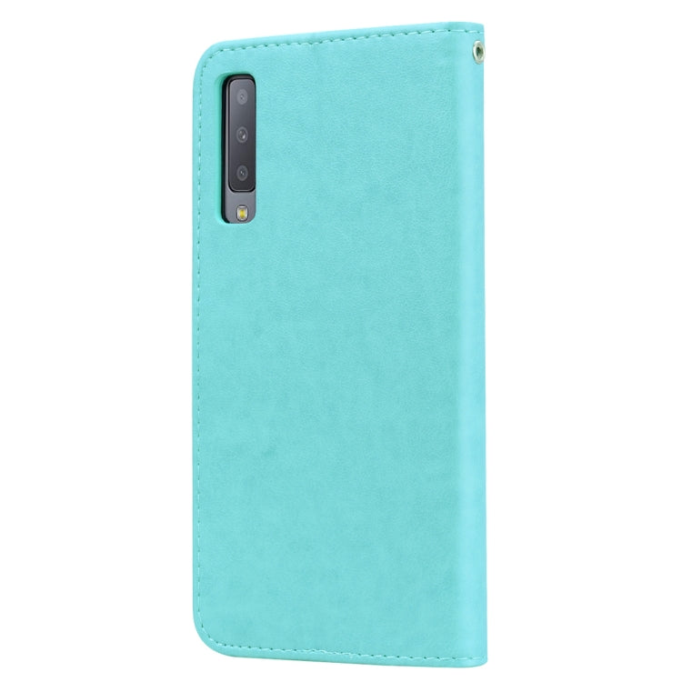 Rose Embossed Horizontal Flip PU Leather Case for Samsung Galaxy A7 (2018) , with Holder & Card Slots & Wallet, For Samsung Galaxy A7 (2018)