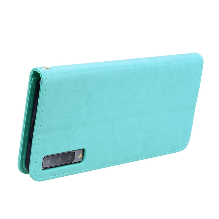 Rose Embossed Horizontal Flip PU Leather Case for Samsung Galaxy A7 (2018) , with Holder & Card Slots & Wallet, For Samsung Galaxy A7 (2018)
