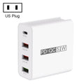 WLX-A6 4 Ports Quick Charging USB Travel Charger Power Adapter, US Plug, US Plug