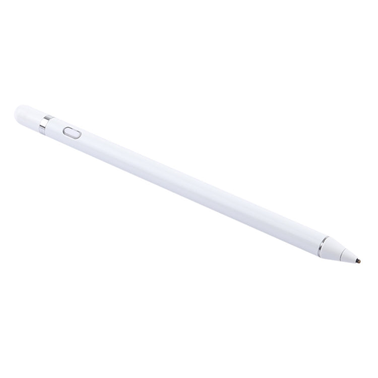 Universal Rechargeable Stylus Pen with 2.3mm Metal Nib for iPhone, iPad, Samsung & Tablets (White)