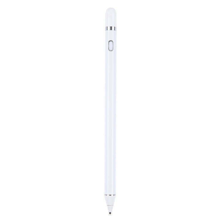 Universal Rechargeable Stylus Pen with 2.3mm Metal Nib for iPhone, iPad, Samsung & Tablets (White)