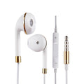 White Wire Body 3.5mm In-Ear Earphone with Line Control & Mic