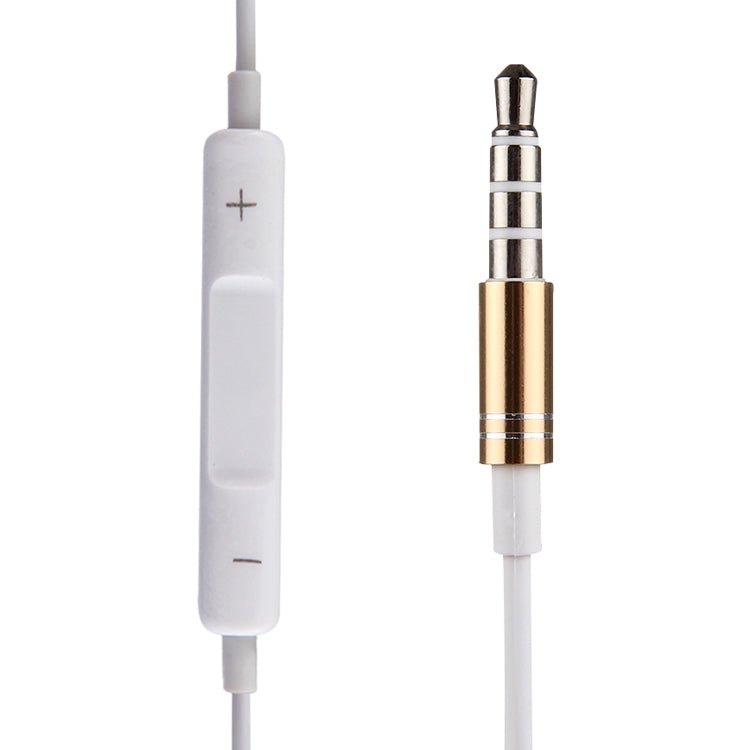 White Wire Body 3.5mm In-Ear Earphone with Line Control & Mic
