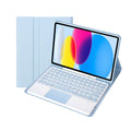 For iPad 11 2025 / 10th Gen 10.9 2022 YA10B-A Lambskin Texture Bluetooth Touch Keyboard Leather Tablet Case with Pen Slot, YA10B-A