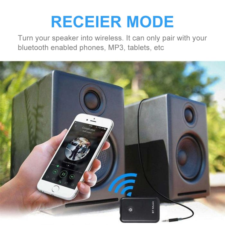 YPF-03 2 in 1 Bluetooth 4.2 Transmitter & Receiver  3.5mm Wireless Audio Adapter, Transmission Distance: 20m, For PC, TV, Home Stereo, Phone