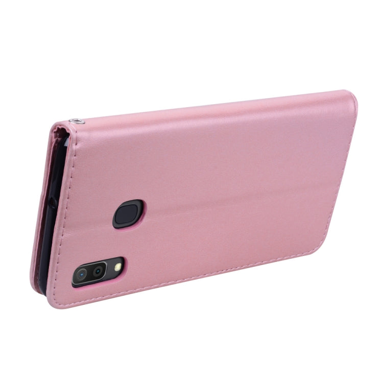Rose Embossed Horizontal Flip PU Leather Case for Galaxy A30 / A20, with Holder & Card Slots & Wallet, For Samsung Galaxy A30 / A20