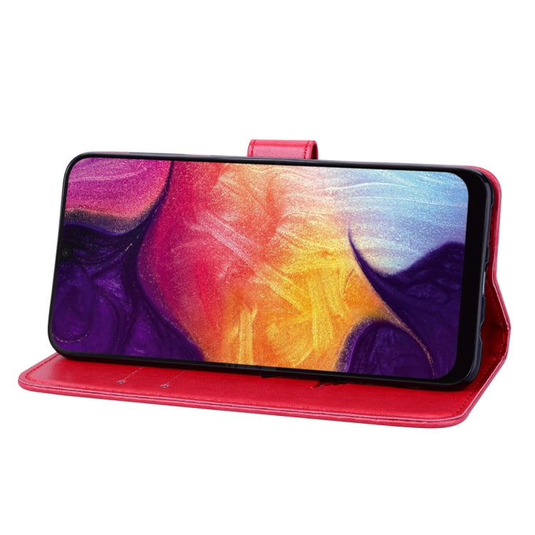 Rose Embossed Horizontal Flip PU Leather Case for Galaxy A50, with Holder & Card Slots & Wallet, For Samsung Galaxy A50