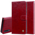 Business Style Oil Wax Texture Horizontal Flip Leather Case for Galaxy A70, with Holder & Card Slots & Wallet, For Galaxy A70