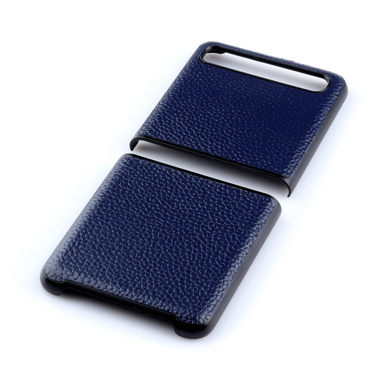 For Galaxy Z Flip Litchi Texture Leather Folding Protective Case