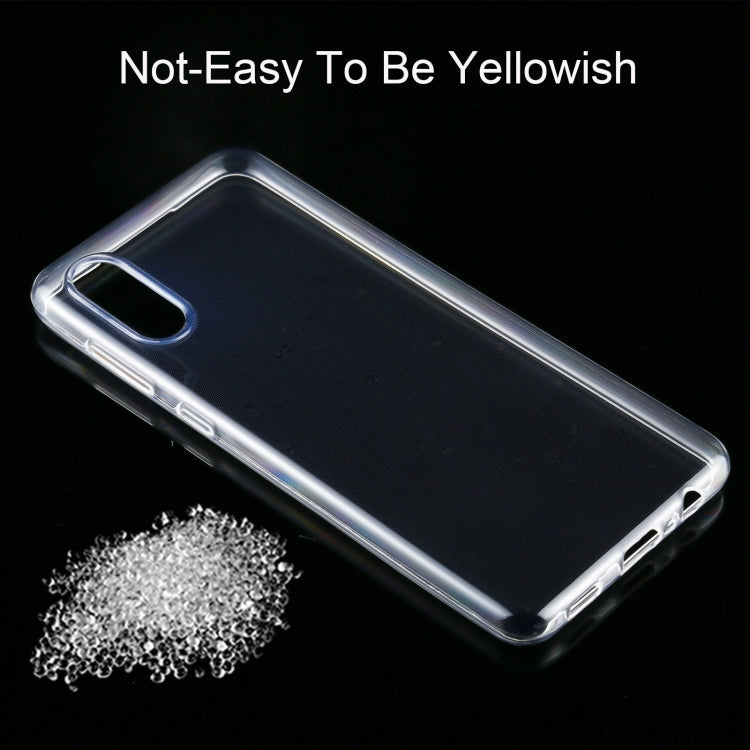For Samsung Galaxy A02 0.75mm Ultra-thin Transparent TPU Soft Protective Case, For Samsung Galaxy A02