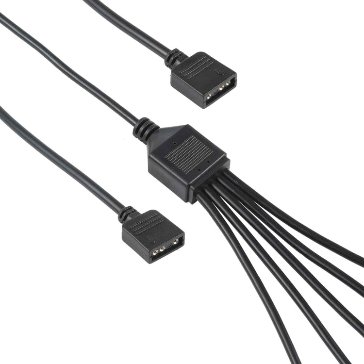 3 Pin 5V 1 to 5 Motherboard AURA RGB PC Cooling Extension Cable for Asus, 1 to 5