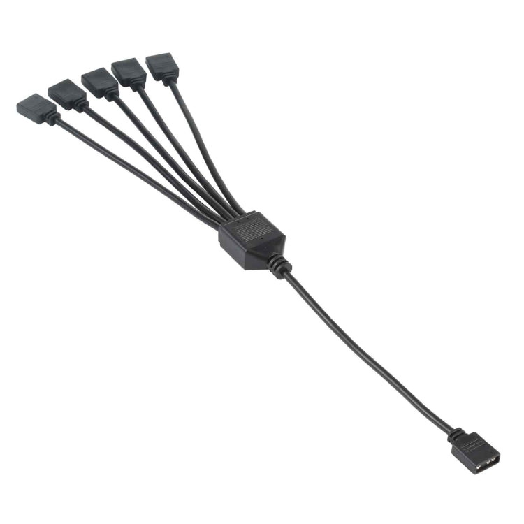 3 Pin 5V 1 to 5 Motherboard AURA RGB PC Cooling Extension Cable for Asus, 1 to 5