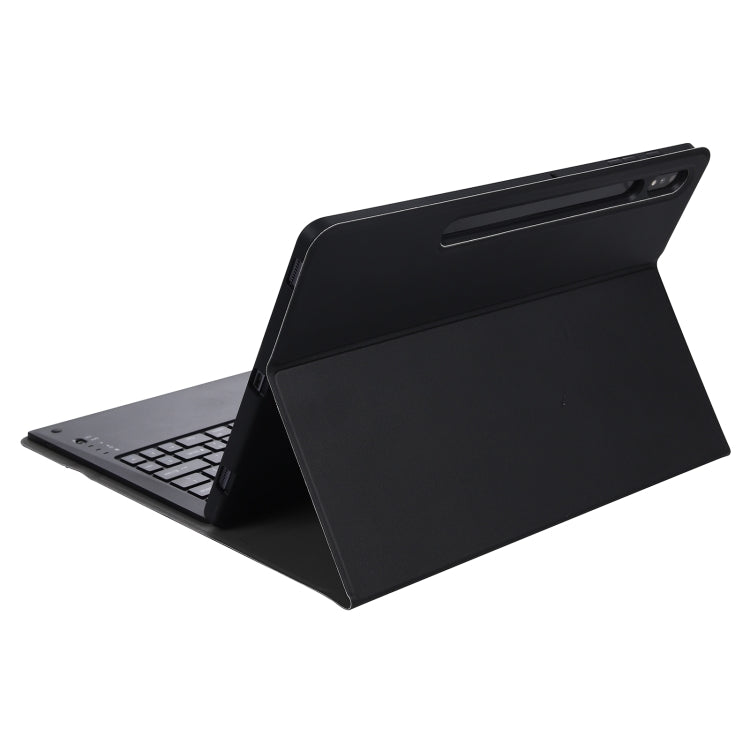 A970B Detachable Bluetooth Keyboard Ultrathin Horizontal Flip Leather Tablet Case with Pen Slot for Samsung Galaxy Tab S7 FE T730 / T736 / S7+ T970 / T975 / T976, with Pen Slot