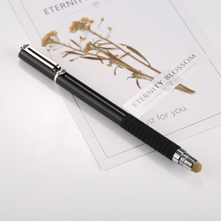 Universal 2-in-1 Multifunction Round Thin Tip Capacitive Stylus Pen for iPhone, iPad, Samsung, and Other Touch Screen Devices (Black)
