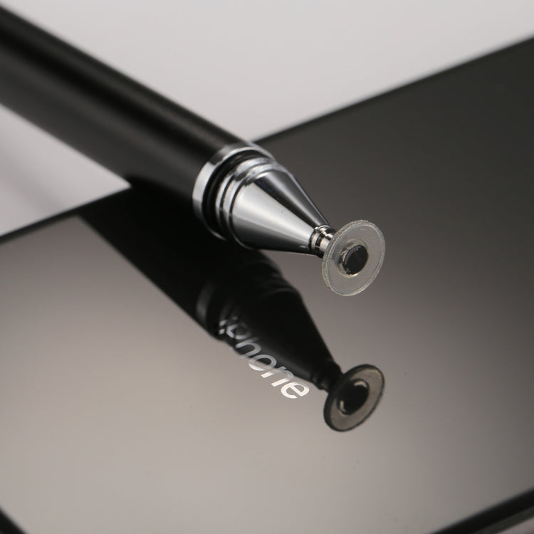 Universal 2-in-1 Multifunction Round Thin Tip Capacitive Stylus Pen for iPhone, iPad, Samsung, and Other Touch Screen Devices (Black)