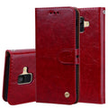 Business Style Oil Wax Texture Horizontal Flip Leather Case for Galaxy A6 (2018), with Holder & Card Slots & Wallet, For Galaxy A6 (2018)