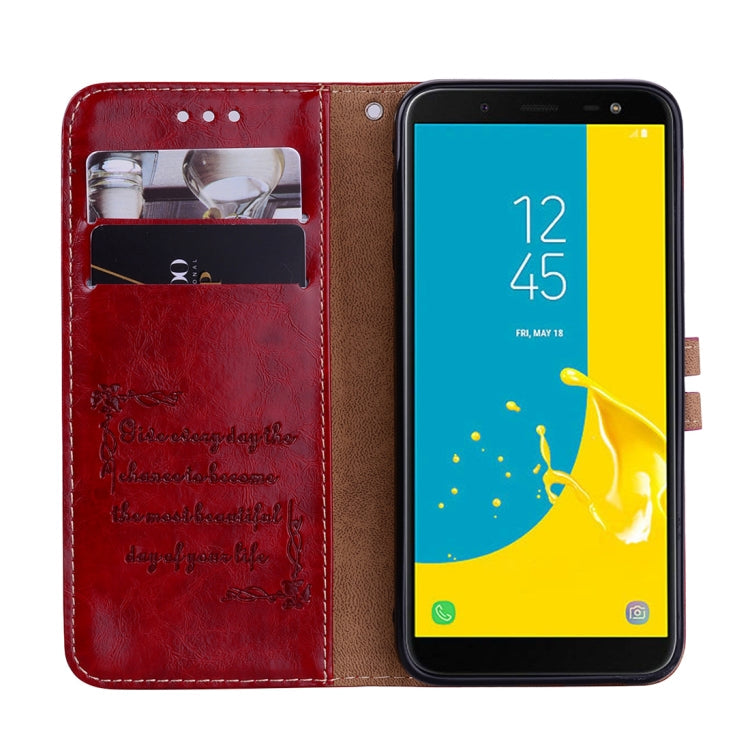 Business Style Oil Wax Texture Horizontal Flip Leather Case for Galaxy J6 (EU Version) (2018), with Holder & Card Slots & Wallet, For Galaxy J6 (EU Version) (2018)