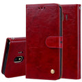 Business Style Oil Wax Texture Horizontal Flip Leather Case for Galaxy J4 (EU Version) (2018), with Holder & Card Slots & Wallet, For Galaxy J4 (EU Version) (2018)