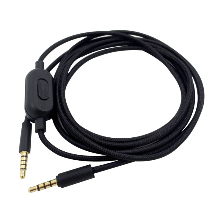 ZS0159 For Logitech G433 / G233 / G Pro / G Pro X 3.5mm Male to Male Gaming Headset Audio Cable with Wire-controlled, Cable Length: 2m(Black)