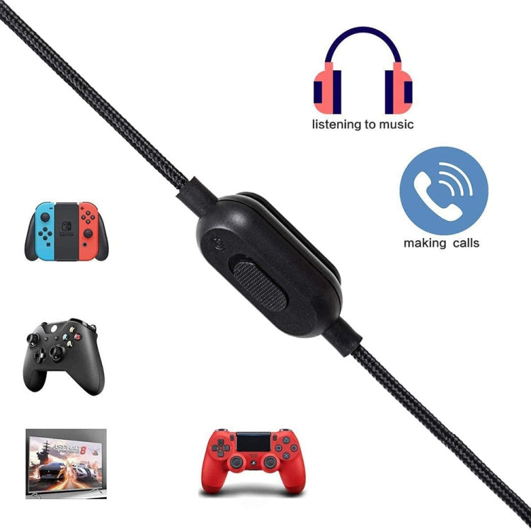 ZS0159 For Logitech G433 / G233 / G Pro / G Pro X 3.5mm Male to Male Gaming Headset Audio Cable with Wire-controlled, Cable Length: 2m(Red)