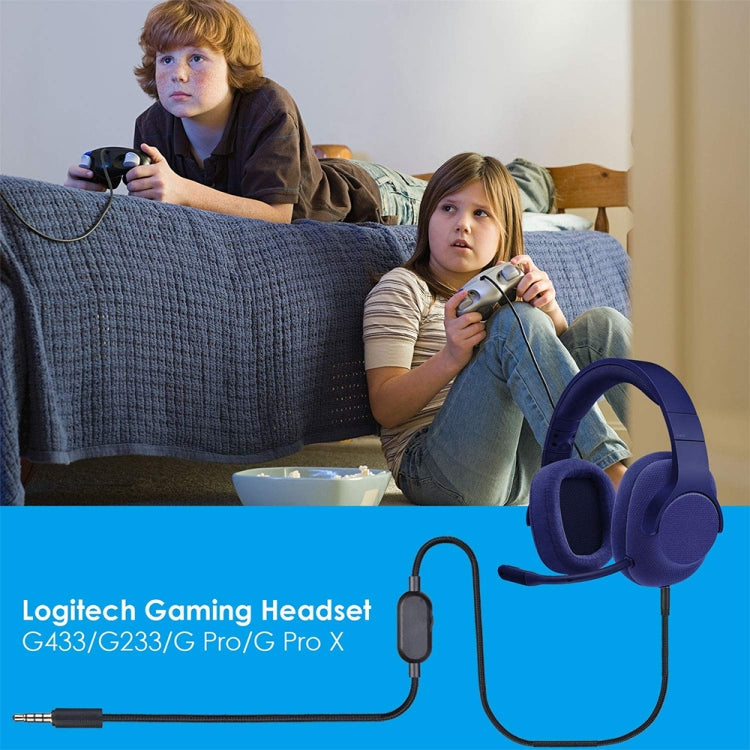 ZS0159 For Logitech G433 / G233 / G Pro / G Pro X 3.5mm Male to Male Gaming Headset Audio Cable with Wire-controlled, Cable Length: 2m(Red)