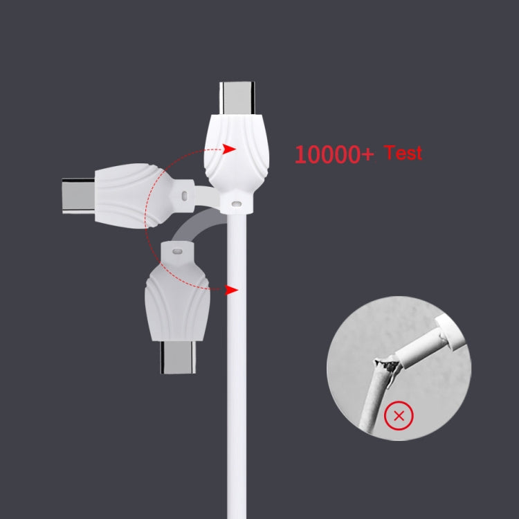 awei CL-62 2 in 1 2.5A USB-C / Type-C Charging + Transmission Aluminum Alloy Double-sided Insertion Data Cable, Length: 1m (Black)
