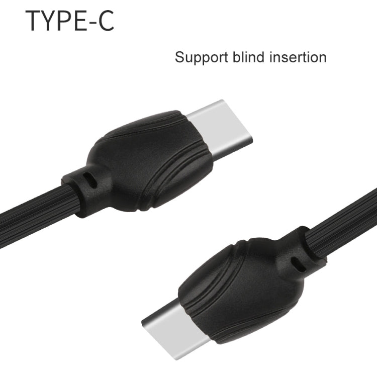 awei CL-62 2 in 1 2.5A USB-C / Type-C Charging + Transmission Aluminum Alloy Double-sided Insertion Data Cable, Length: 1m (Black)