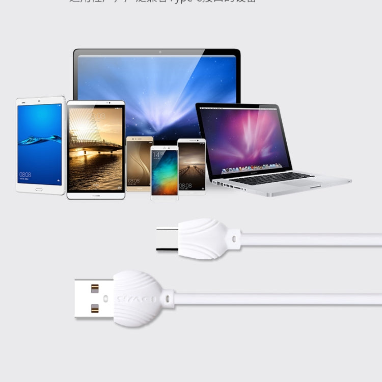 awei CL-62 2 in 1 2.5A USB-C / Type-C Charging + Transmission Aluminum Alloy Double-sided Insertion Data Cable, Length: 1m (Black)