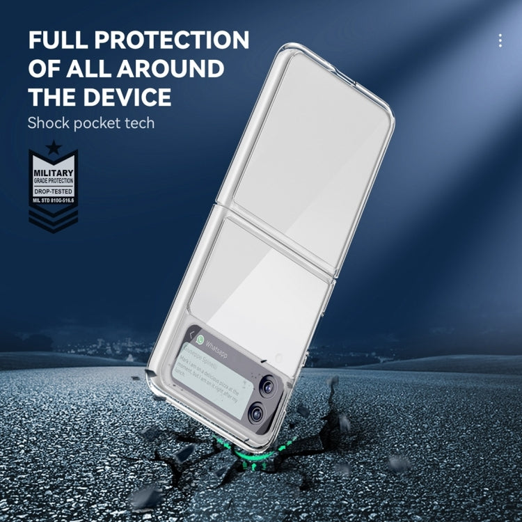For Samsung Galaxy Z Flip4 All-inclusive Clear Crystal PC +TPU Shockproof Phone Case, For Samsung Galaxy Z Flip4