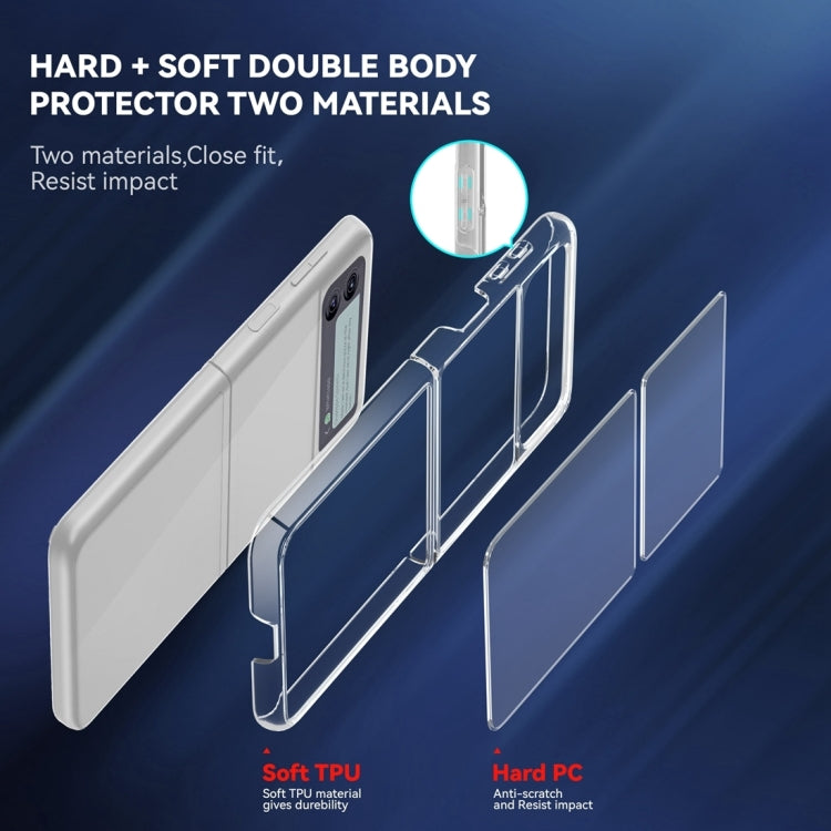 For Samsung Galaxy Z Flip4 All-inclusive Clear Crystal PC +TPU Shockproof Phone Case, For Samsung Galaxy Z Flip4