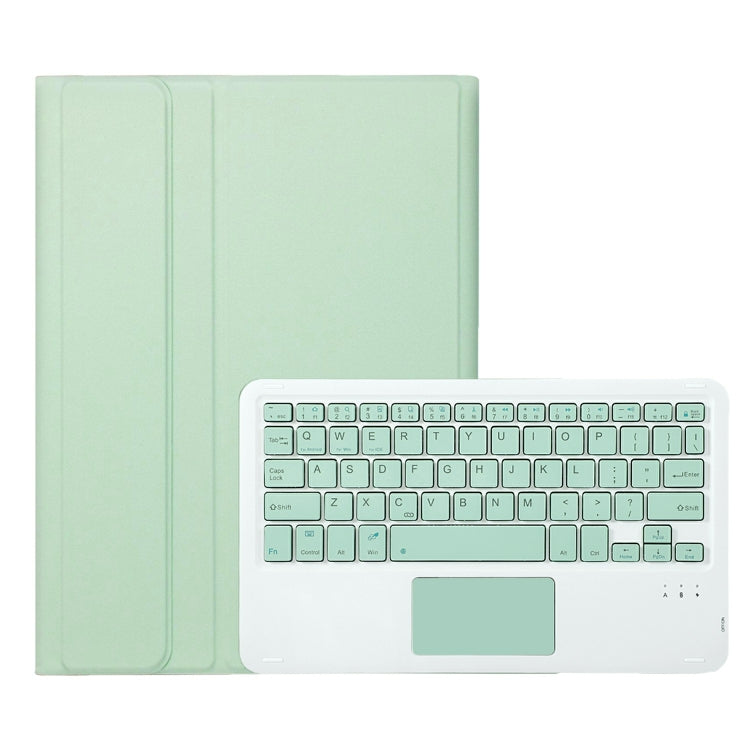 For iPad 11 2025 / 10th Gen 10.9 2022 A10B-A Lambskin Texture Bluetooth Touch Keyboard Leather Tablet Case with Pen Slot, A10B-A