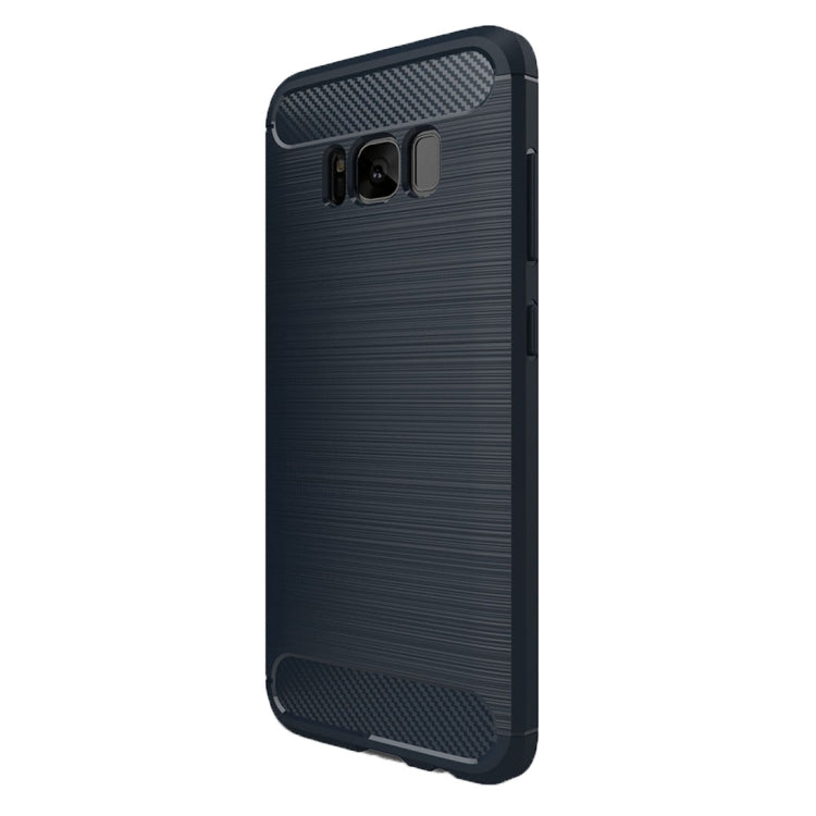 For Galaxy S8 Brushed Carbon Fiber Texture Shockproof TPU Protective Cover Case, For Galaxy S8, For Samsung Galaxy S8