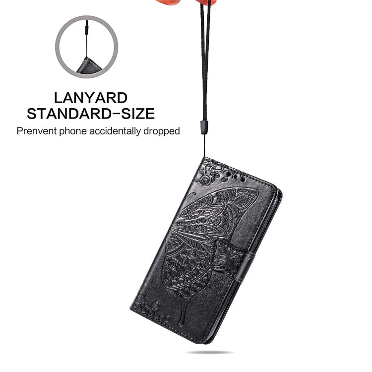Butterfly Love Flowers Embossing Horizontal Flip Leather Case for Galaxy A70, with Holder & Card Slots & Wallet & Lanyard, For Galaxy A70