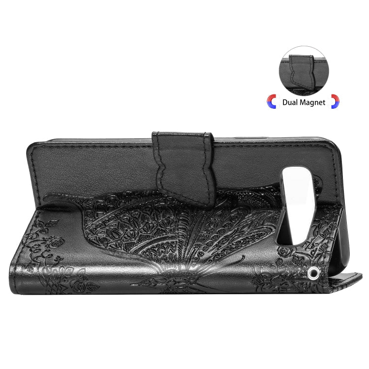 Butterfly Love Flowers Embossing Horizontal Flip Leather Case for Galaxy S10e, with Holder & Card Slots & Wallet & Lanyard, For Galaxy S10e
