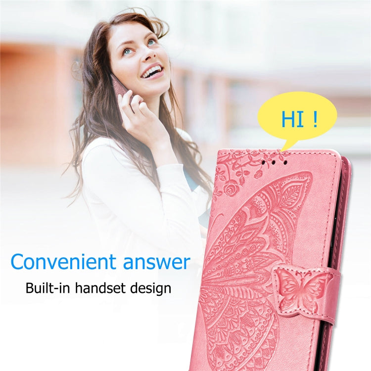 Butterfly Love Flowers Embossing Horizontal Flip Leather Case for Galaxy S10e, with Holder & Card Slots & Wallet & Lanyard, For Galaxy S10e