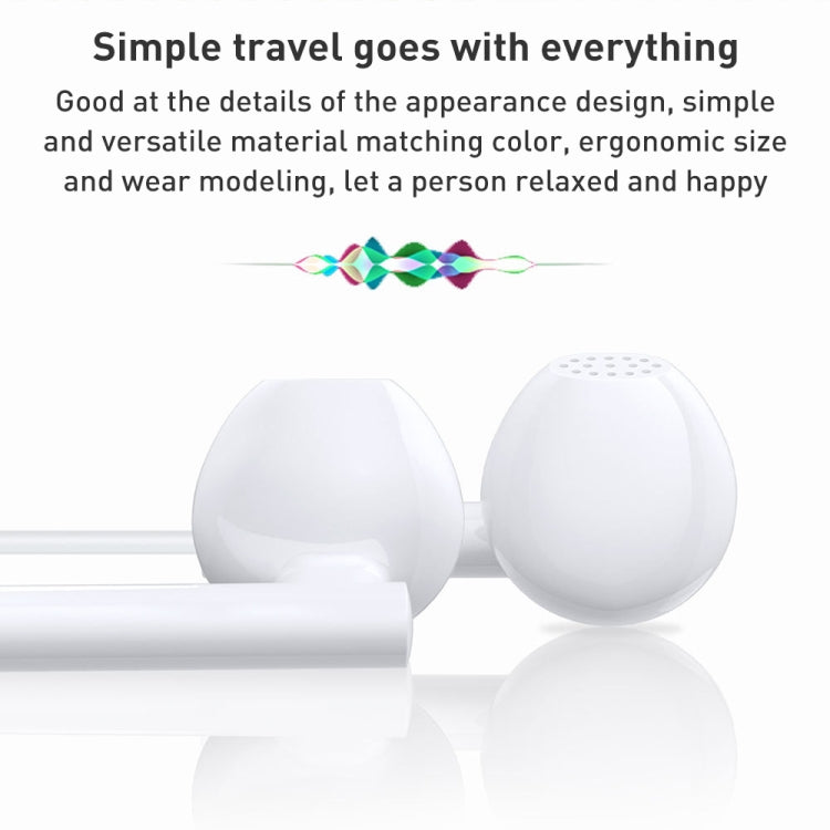 WK YA11 3.5mm Interface Wired Earphone,Length: 1.2m (White)