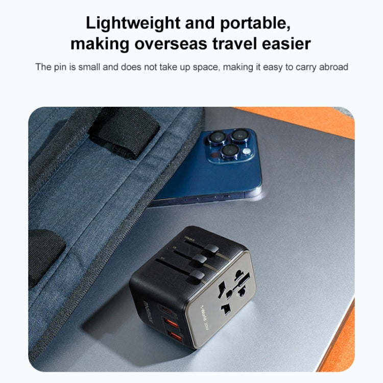 MOMAX UA11 1-World 20W PD Global Travel Fast Charger Power Adapter(Black)