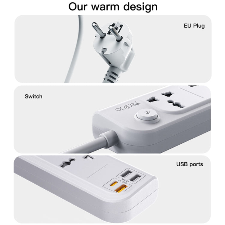 Yesido MC22 3m Home High Power Fast Charging Socket, EU Plug