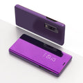 Electroplating Mirror Horizontal Flip Leather Case for Galaxy A70 , with Holder, For Galaxy A70