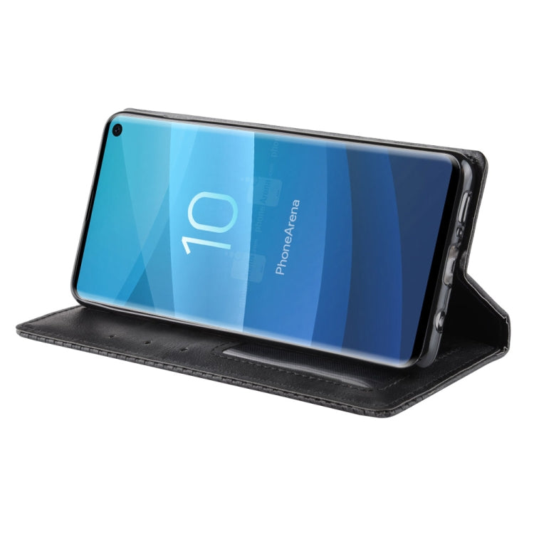 Magnetic Buckle Retro Crazy Horse Texture Horizontal Flip Leather Case for Galaxy S10 (5G), with Holder & Card Slots & Photo Frame, For Galaxy S10 (5G)