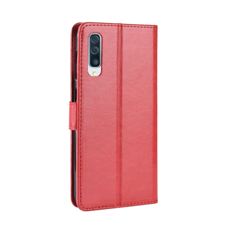 Retro Crazy Horse Texture Horizontal Flip Leather Case for Galaxy A70, with Holder & Card Slots & Photo Frame