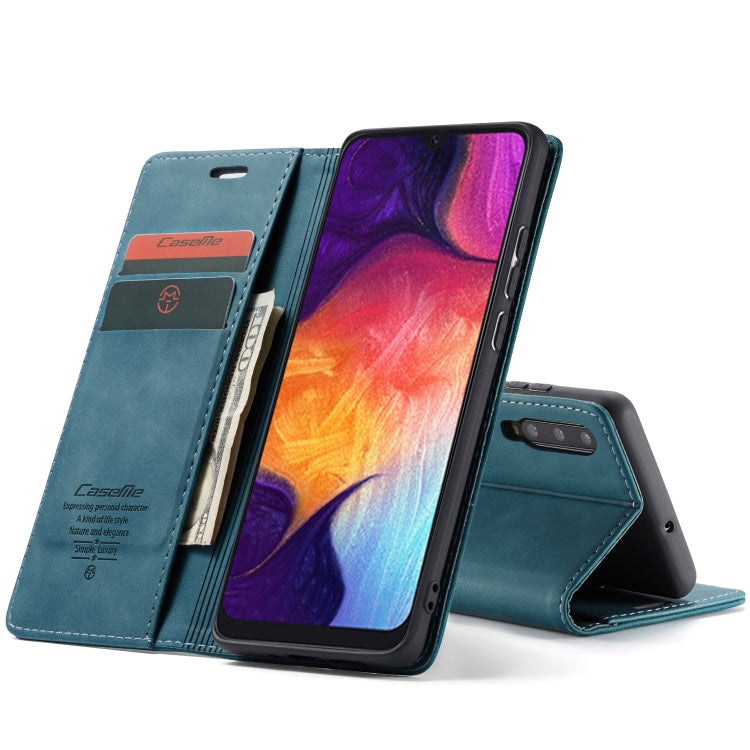 CaseMe-013 Multifunctional Retro Frosted Horizontal Flip Leather Case for Galaxy A30S / A50S / A50, with Card Slot & Holder & Zipper Wallet & Photo Frame, For Galaxy A50