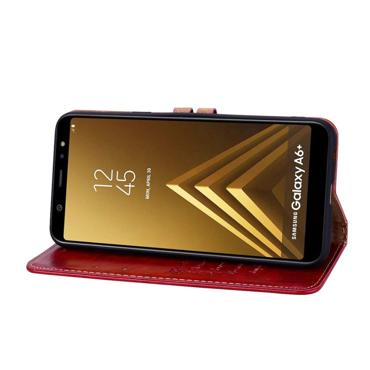 Business Style Oil Wax Texture Horizontal Flip Leather Case for Galaxy A6 Plus (2018), with Holder & Card Slots & Wallet, For Galaxy A6 Plus (2018)