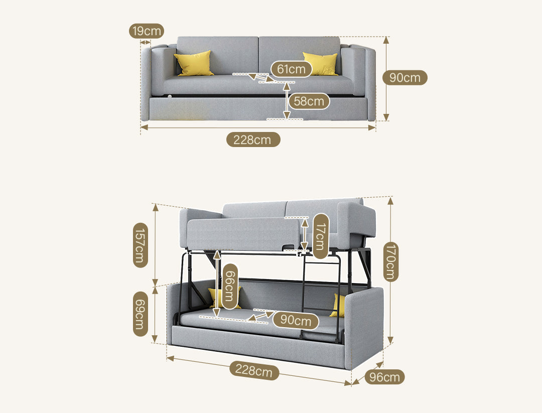 SB142 Two Seater Sofa Bed, Kid Bunk Bed