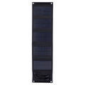 10W Monocrystalline Silicon Foldable Solar Panel Outdoor Charger with 5V Dual USB Ports (Black)