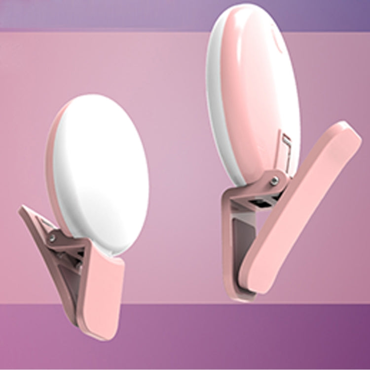 RK17 Portable 3-Level Brightness LED Fill Light for Smartphones (Pink)
