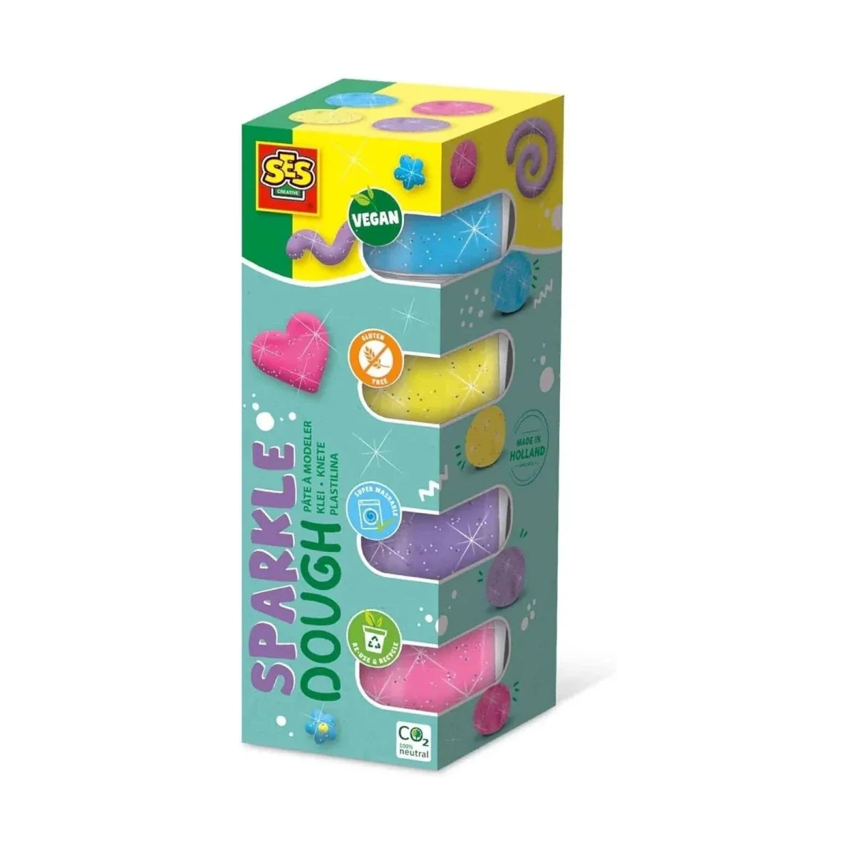 SES Creative Feel Good Sparkle Dough 4x90g