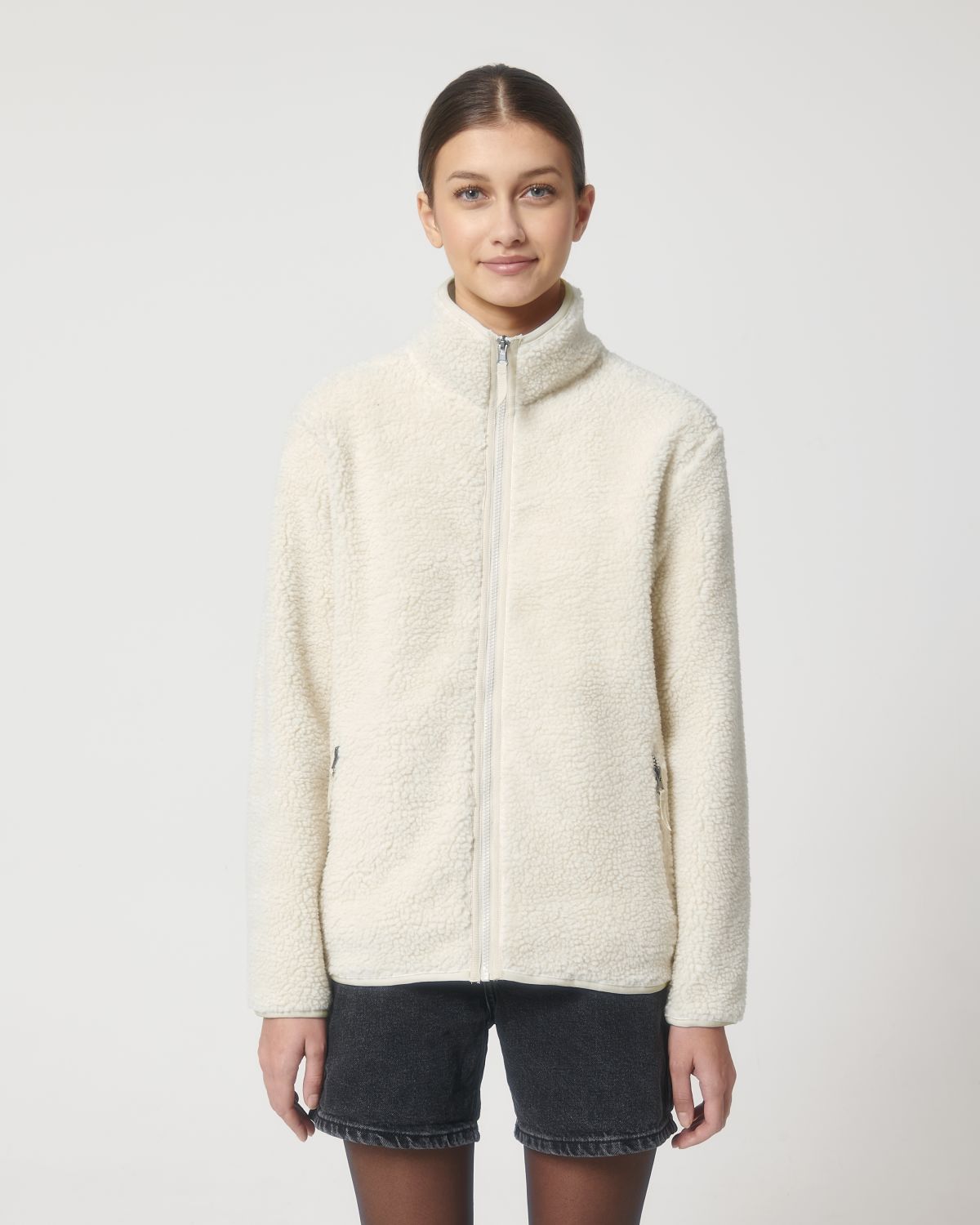 Recycled Sherpa Jacket Zipped: Unisex