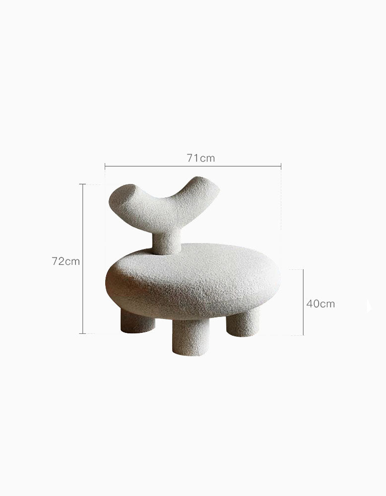 T Shapte Sheep Armchair, Cashmere wool